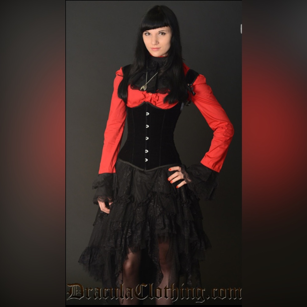 SMALL VELVET PRINCESS CORSET - Picture 4 of 13